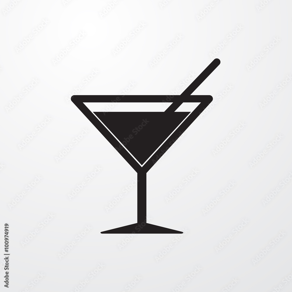Coctail icon for web and mobile. Coctail icon for web and mobile.