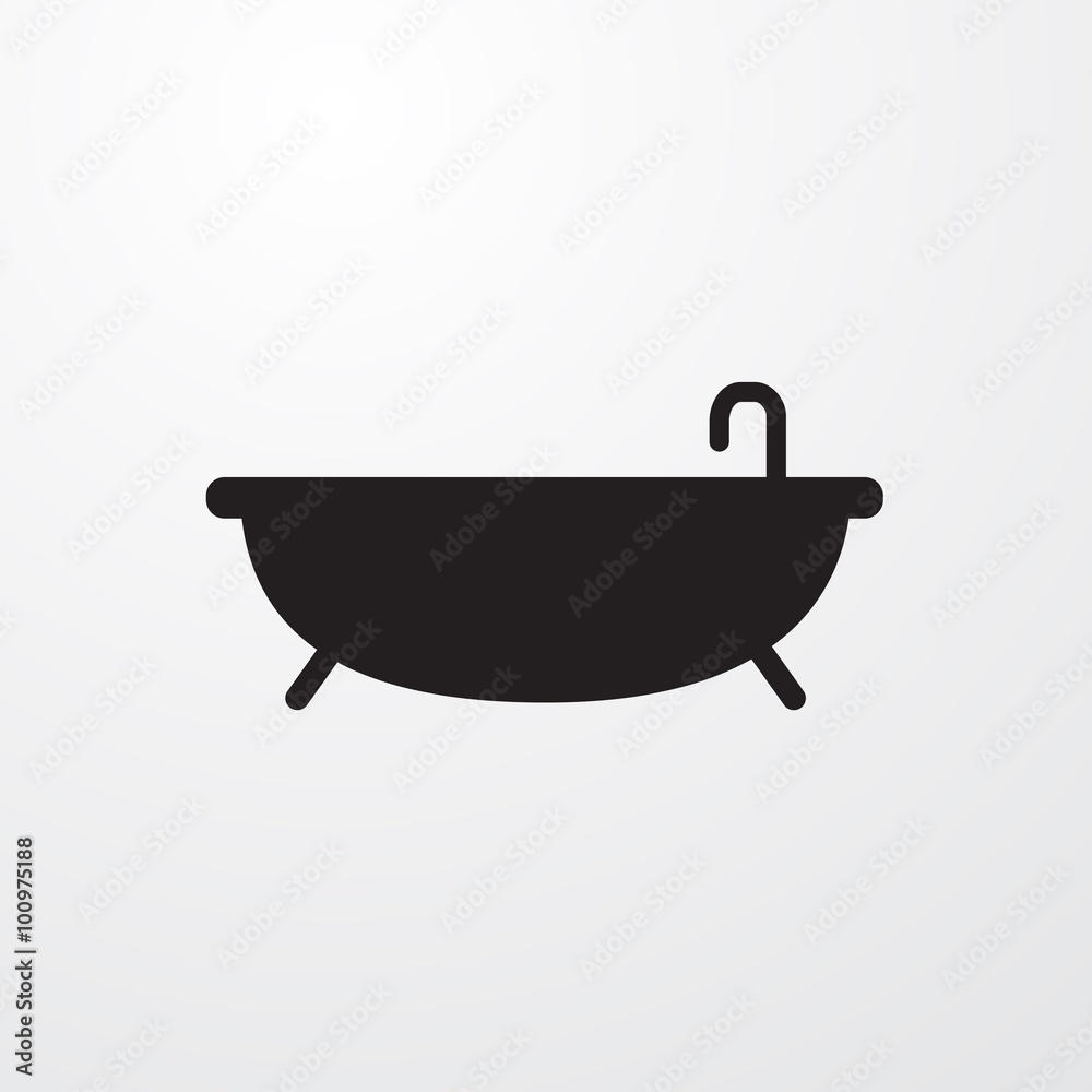 Bathtub sign icon Bathtub sign icon