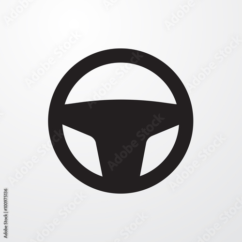 Steering wheel sign icon