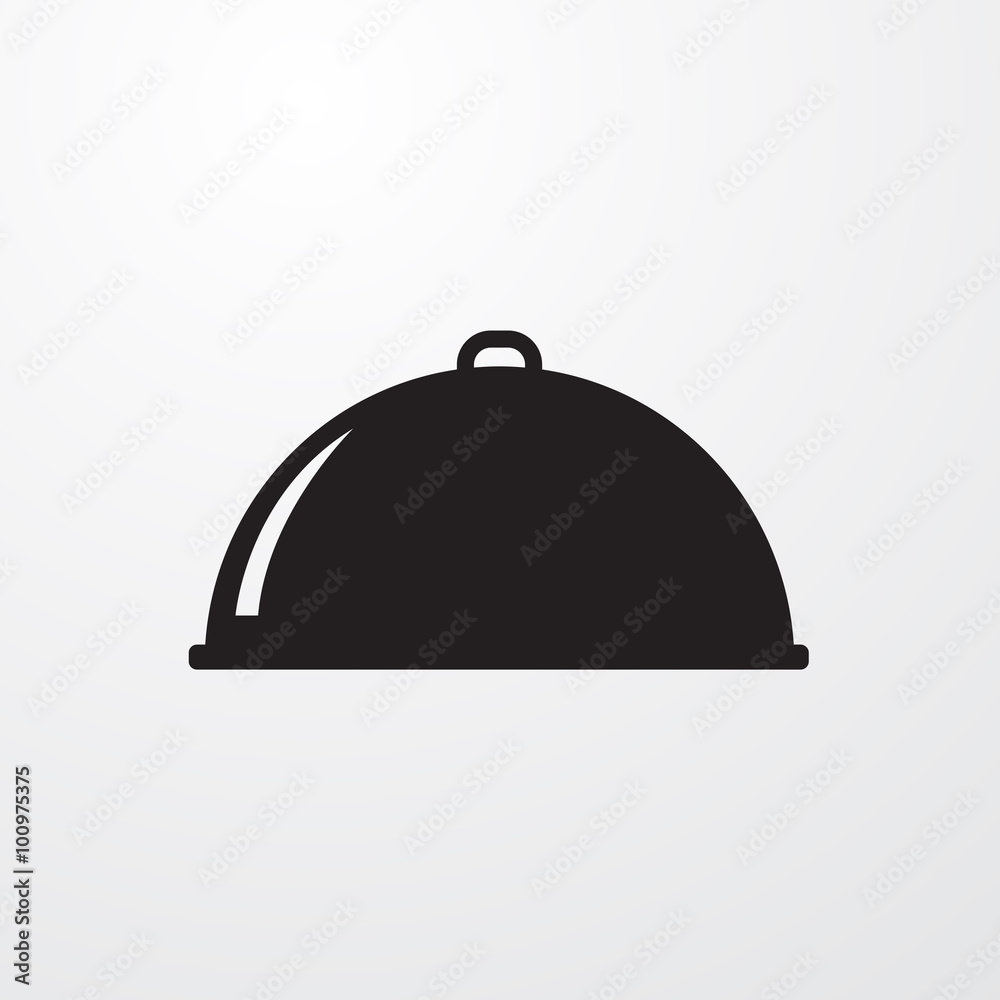 Restaurant cloche sign icon for web and mobile. Restaurant cloche sign icon for web and mobile.
