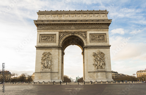 The Triumphal Arch in Paris.