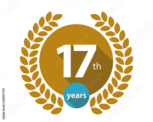 17th years gold circle anniversary logo