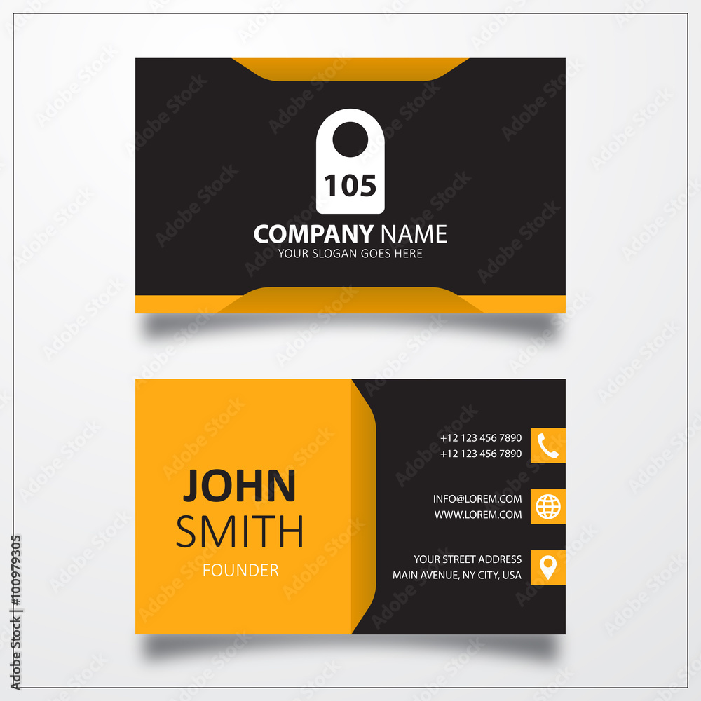 Hotel hanger icon. Business card vector template. Hotel hanger icon. Business card vector template.