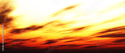 sunset bright colorful background 3d illustration