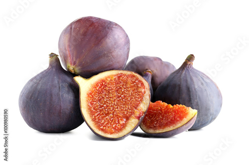 Fototapeta Naklejka Na Ścianę i Meble -  Fresh figs isolated on a white