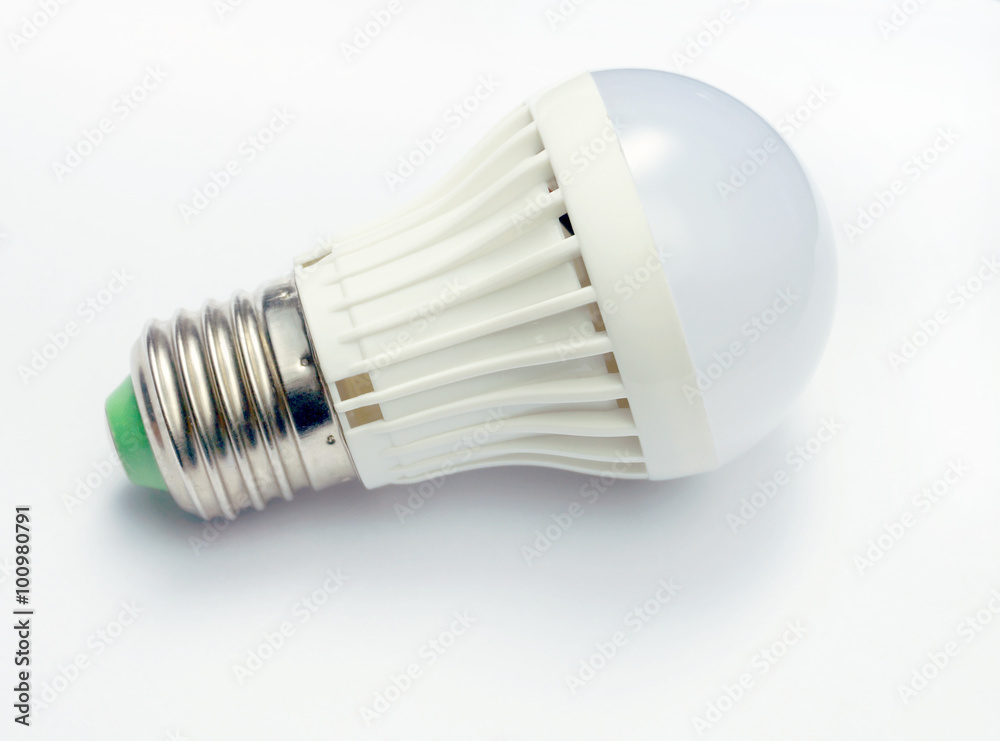 LED light bulb isolated on white background LED light bulb isolated on white background