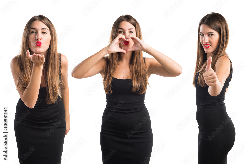 Girl making a heart with her hands Girl making a heart with her hands
