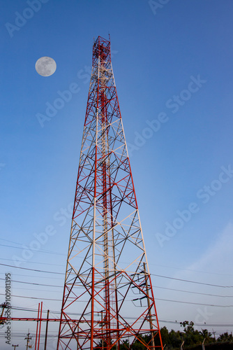 Antenna tower of communication photo