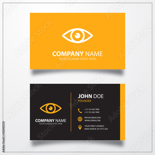 Eye sign icon. Business car...