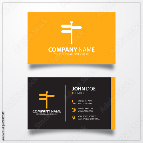 Road sign icon. Business ca...