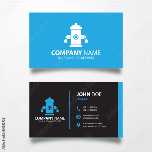 Faucet icon. Business card ...