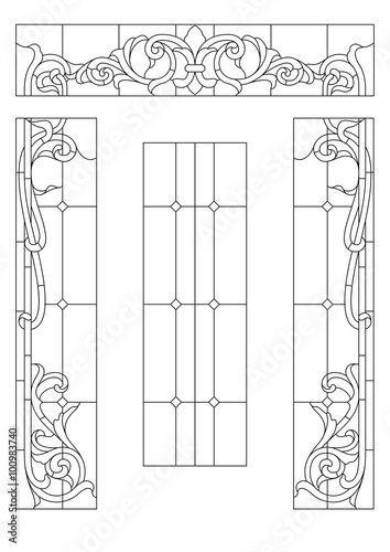 doorway with a stained-glass 
