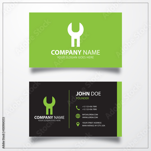 Repair icon. Business card ...
