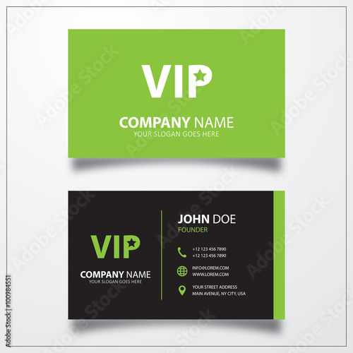 VIP icon. Business card vec...