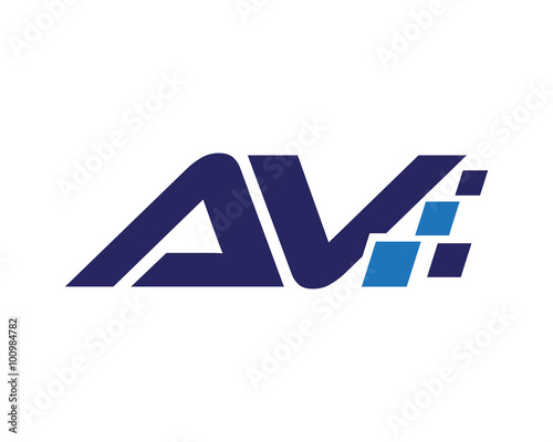 AV digital letter logo