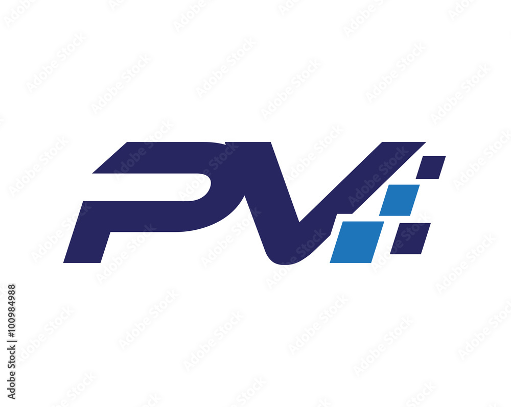 PV digital letter logo PV digital letter logo