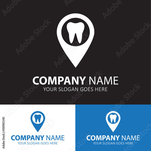 Dentist sign, tooth with pin icon Free Download Dentist sign, tooth with pin icon - GFXLoad