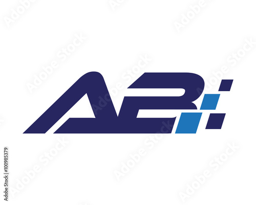 AB digital letter logo