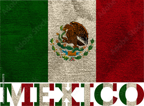  mexican flag, vector illustration