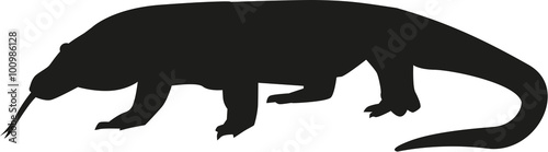 Komodo dragon silhouette