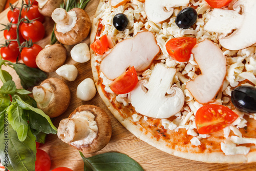 Food ingredients for pizza ...