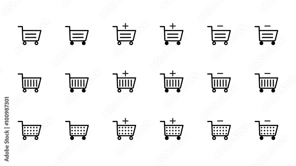 Shopping cart icons Shopping cart icons