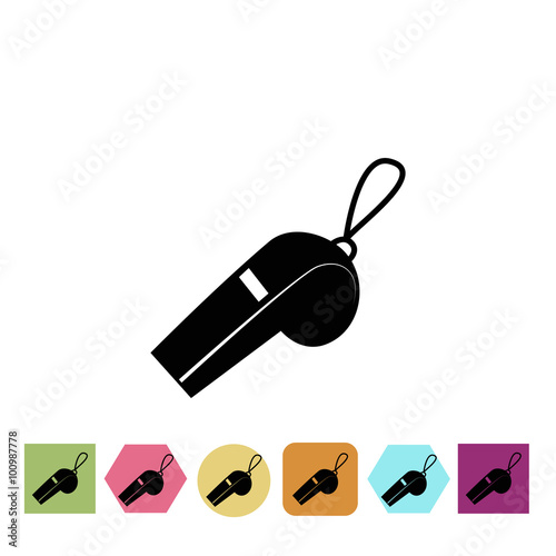 Referee whistle icon