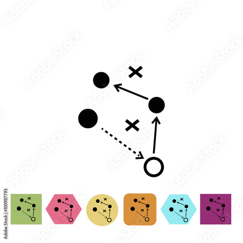 Football players scheme icon