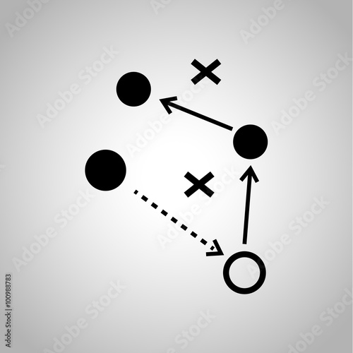 Football players scheme icon