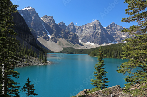 Spectacular Lake Moraine  located in Banff National Park  Alberta  Canada..