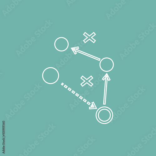 Football players scheme icon