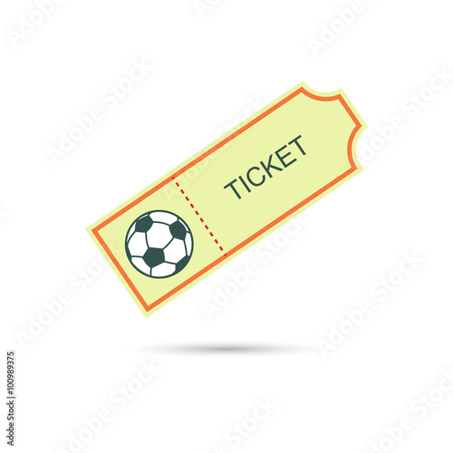Color football ticket icon