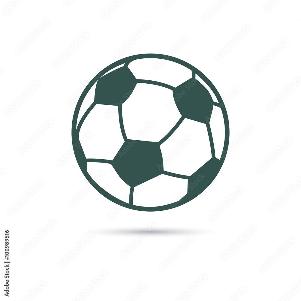 Color illustration of football ball