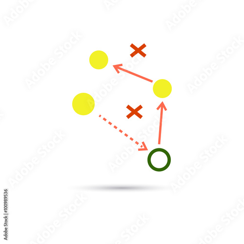 Football players scheme icon