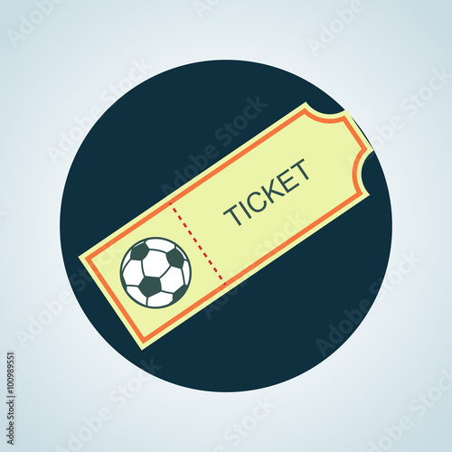 Color football ticket icon