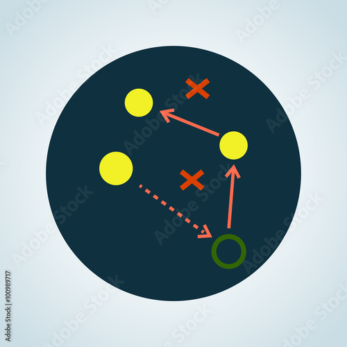 Football players scheme icon