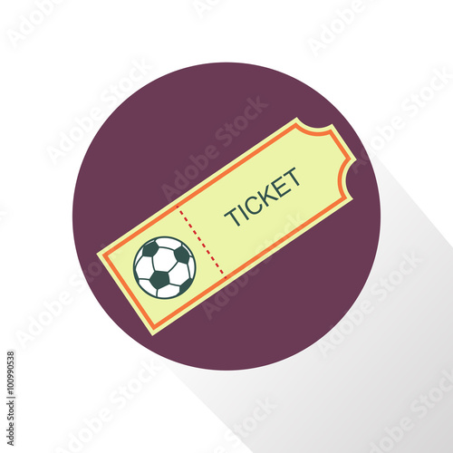 Color football ticket icon
