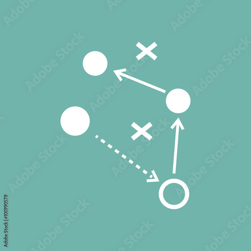 Football players scheme icon