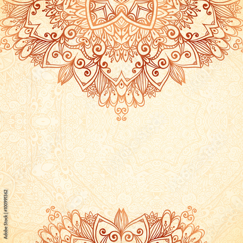 Ornate vintage background in mehndi style