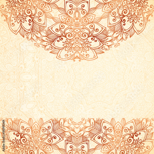 Ornate vintage background in mehndi style