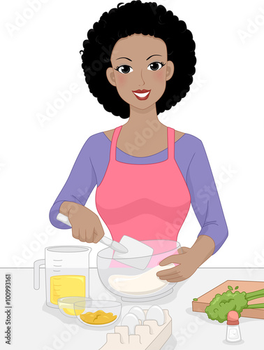 Girl Mixing Bowl