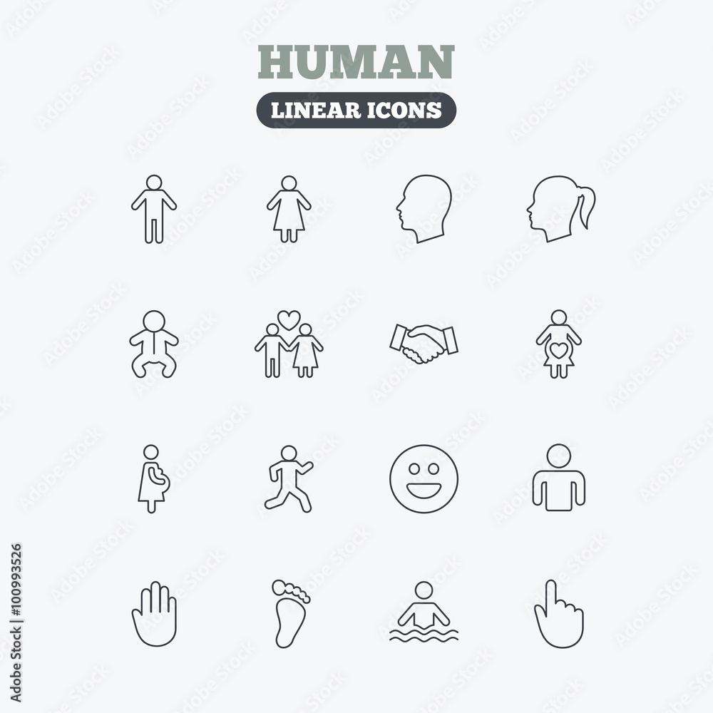 Human icons. Toddler and pregnant woman. Human icons. Toddler and pregnant woman.