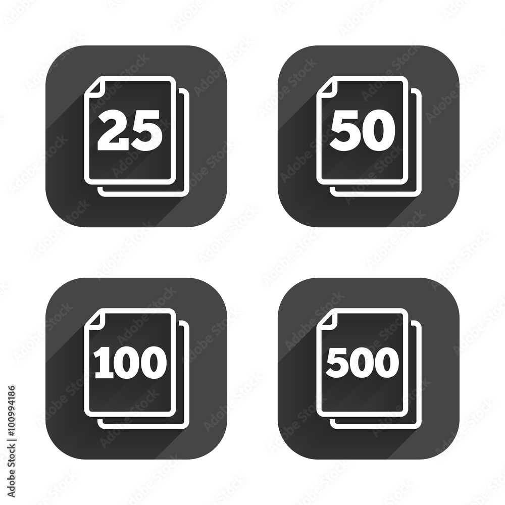 In pack sheets icons. Quantity per package. In pack sheets icons. Quantity per package.