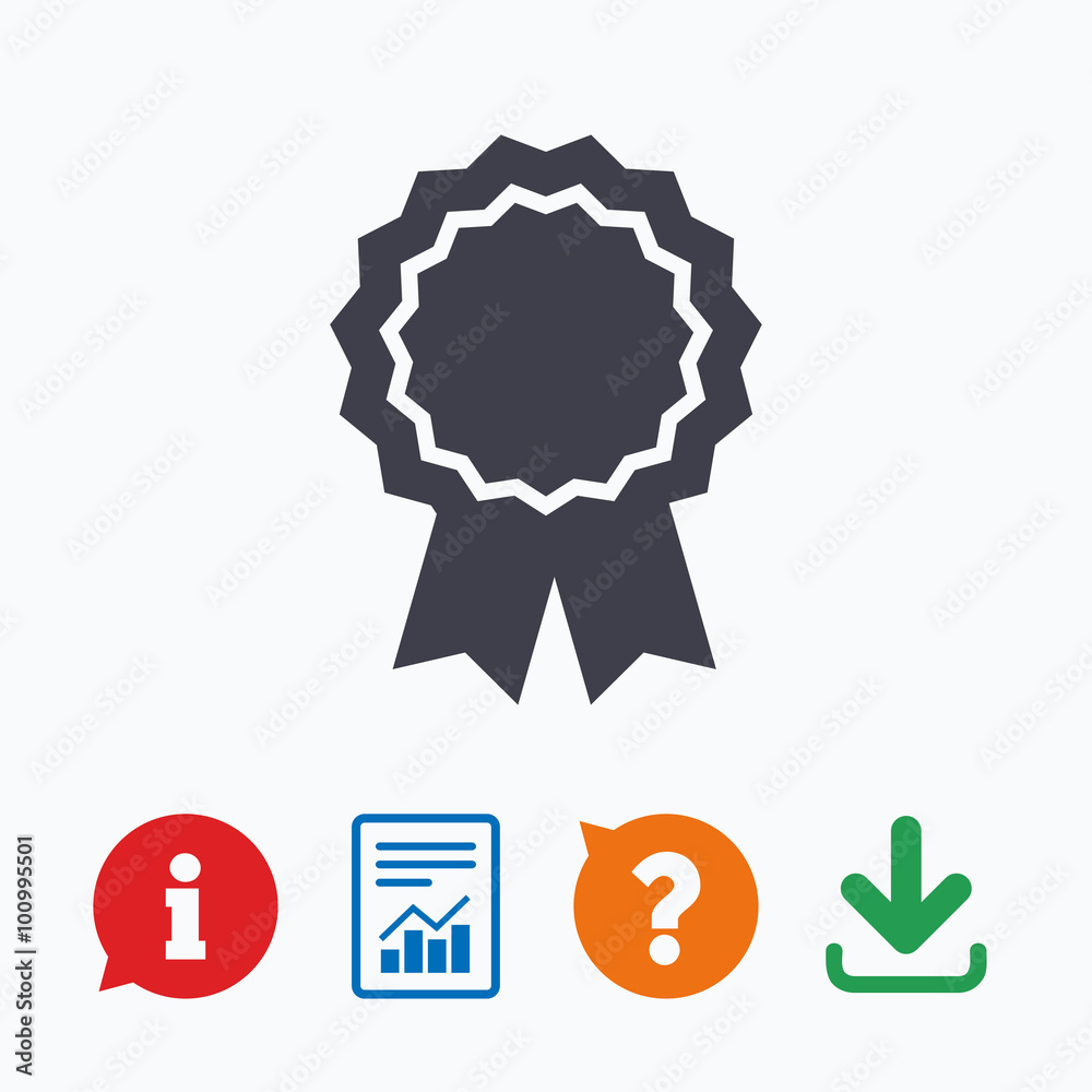 Award medal icon. Best guarantee symbol. Award medal icon. Best guarantee symbol.