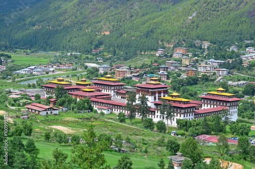 An Aerial View of Thimphu Dzong in Bhutan