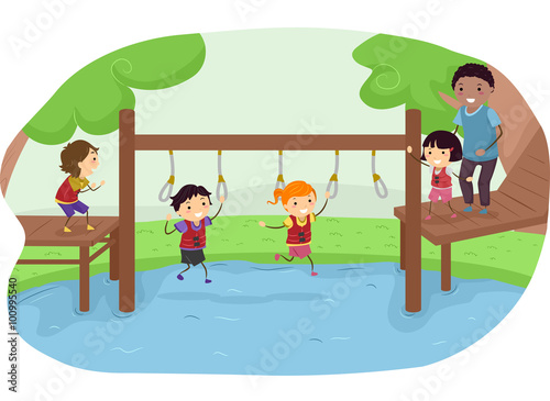 Stickman Kids Obstacle Race