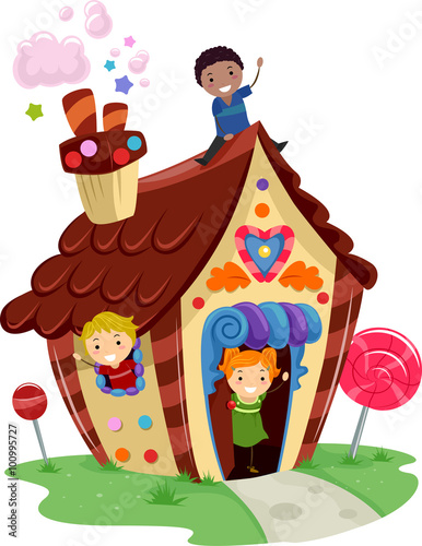 Stickman Kids Candy House
