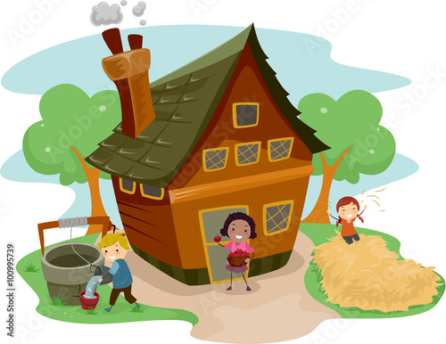 Stickman Kids Farm House