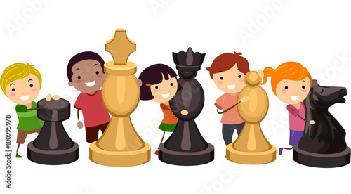 Stickman Kids Chess Game