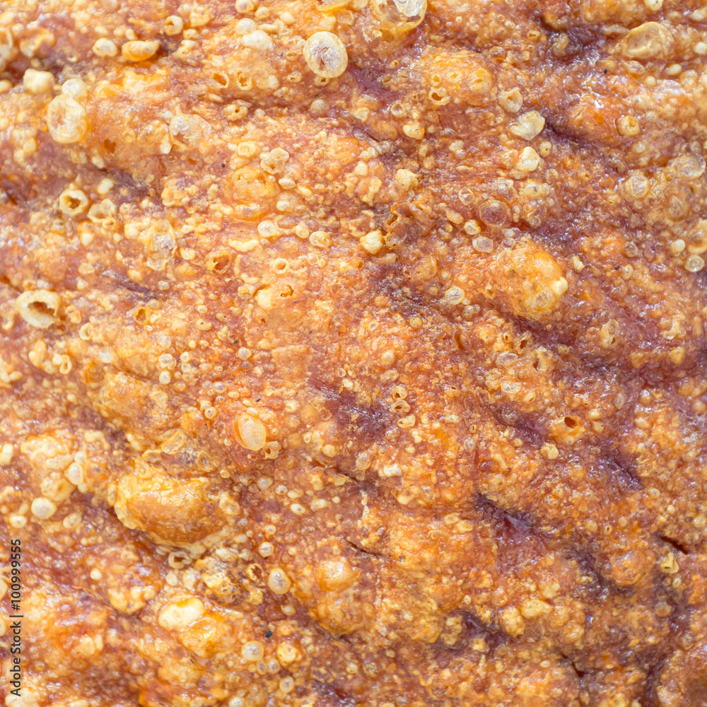 Close-up crispy pork for food texture and background. Close-up crispy pork for food texture and background.